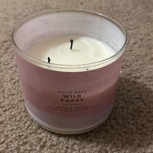 white barn candle USED - wild poppy